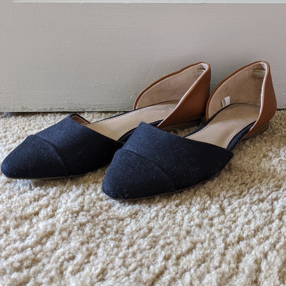 Black Tan Merona Flats Sandals 🤎🖤